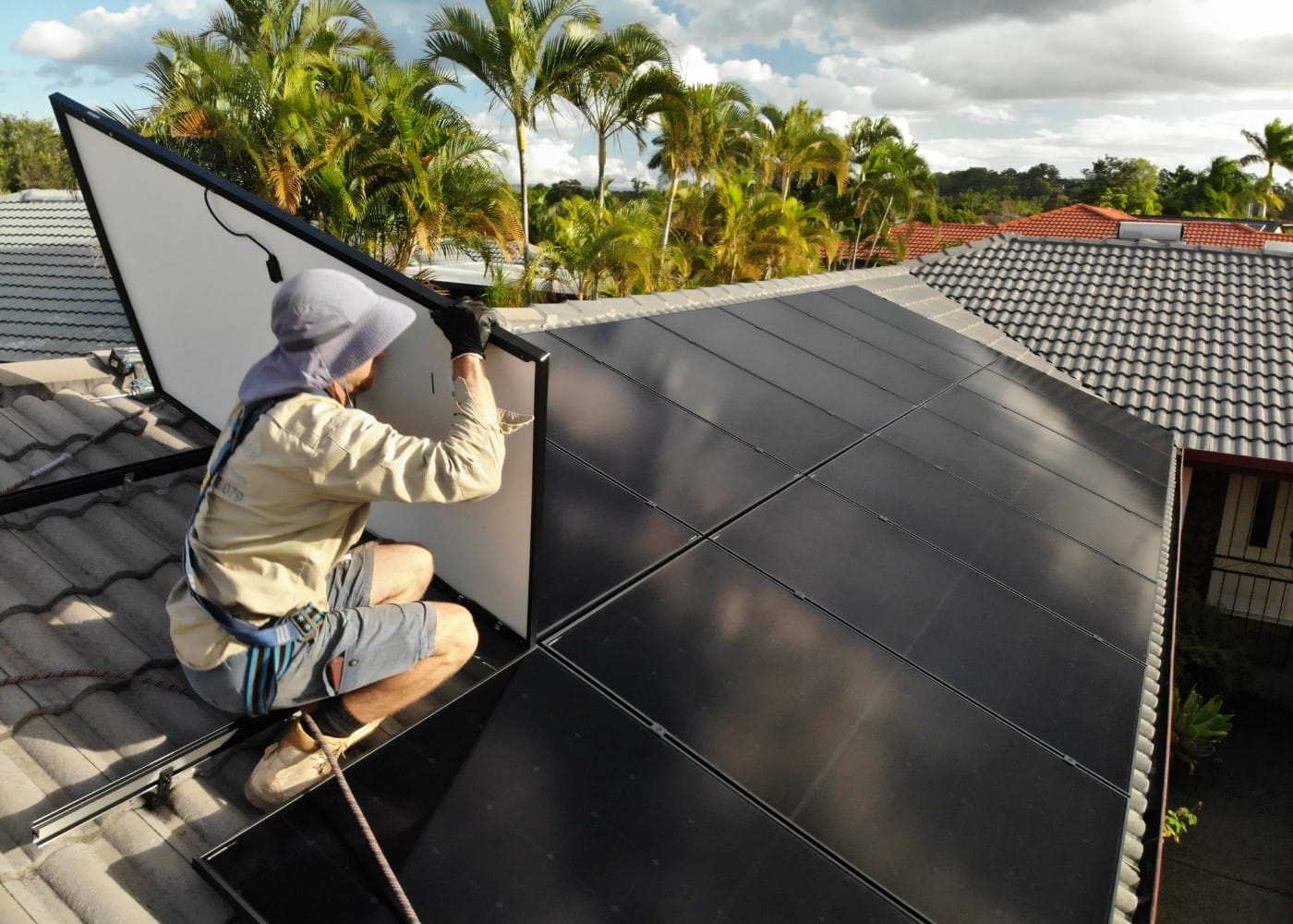 solar installation on roof