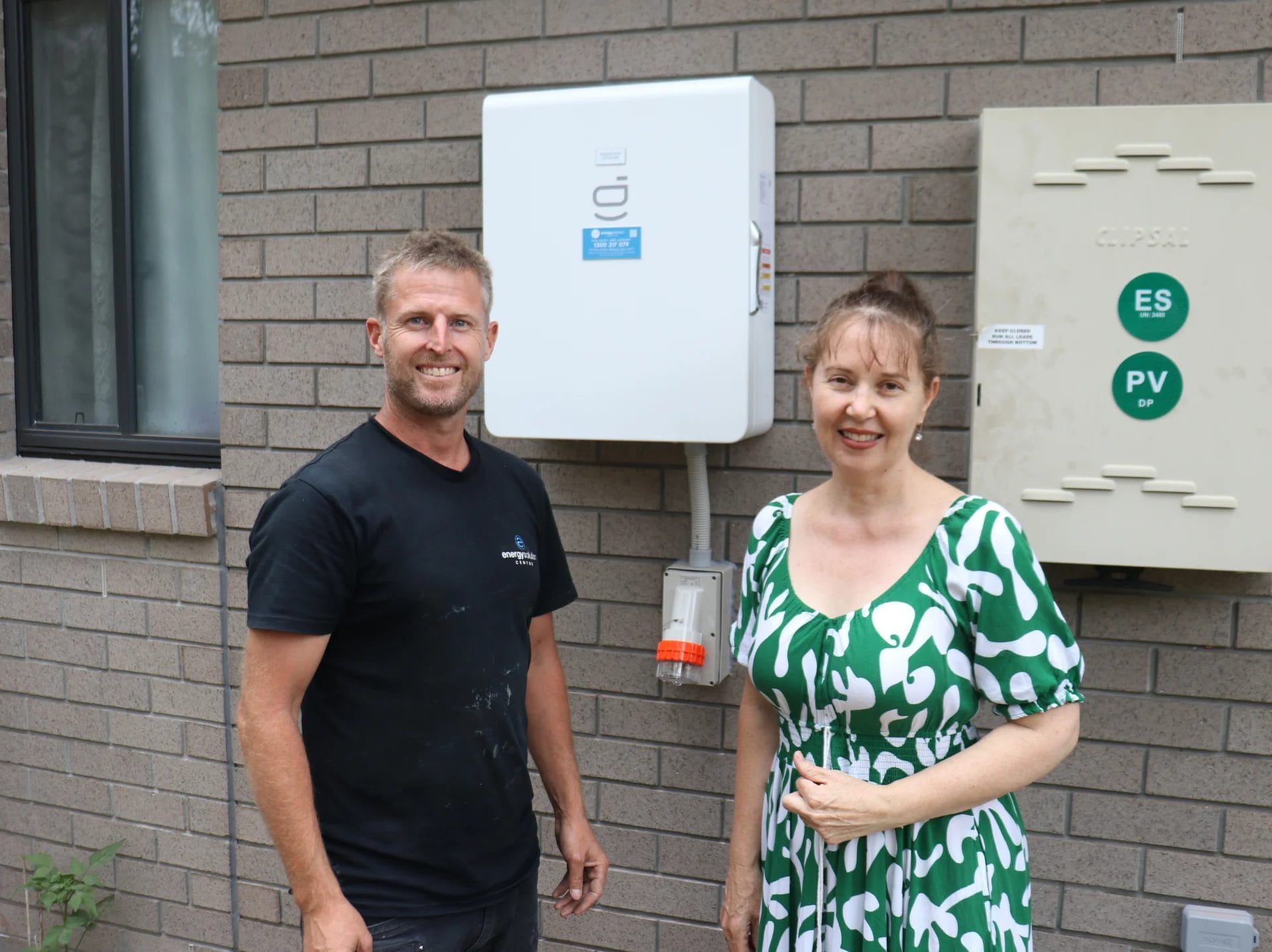 Handing over BYD Battery Storage to customer at Energy Solution Centre showroom