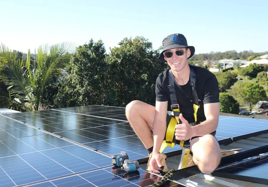 Residential solar installation in Canungra
